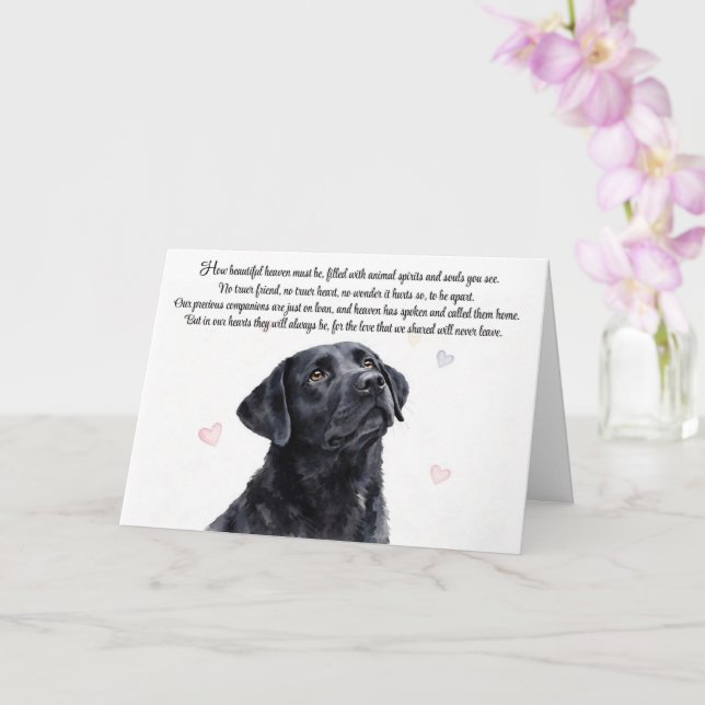 Cartão Simpatia Cachorro Labrador Preto Lab Espiritual (Orquídea)