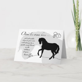 Cartão Simpatia Cavalo Silhueta Preta