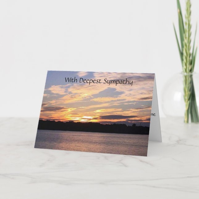 CARTÃO ***SIMPATIA*** COM UM BELO SOL NO LAGO (Frente)