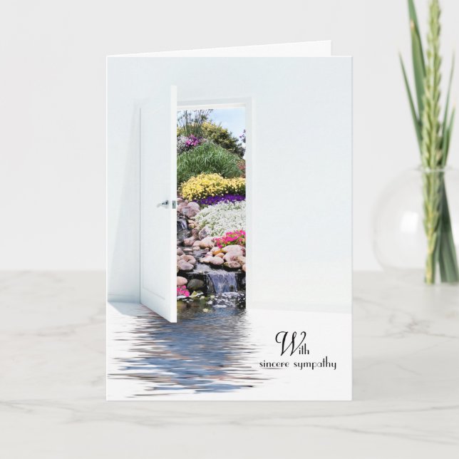Cartão Simpatia da porta de jardim aberta (Frente)