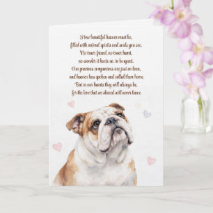 Cartão Simpatia de Cachorro Bulldog Inglês Espiritual