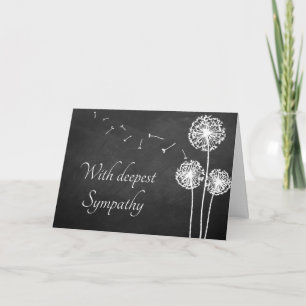 Cartão Simpatia de Dandelion Chalkboard