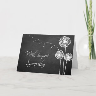 Cartão Simpatia de Dandelion Chalkboard