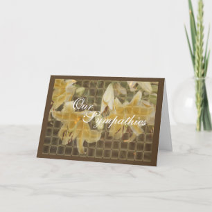 Cartão Simpatia de ouros Lírios - personalize qualquer oc