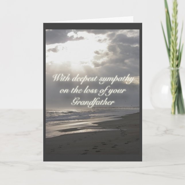 Cartão Simpatia de perda do avô da Noite Misty (Frente)
