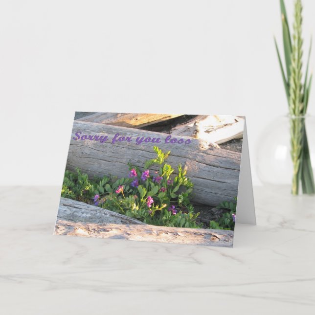 Cartão Simpatia - Desculpe pela sua perda (Frente)