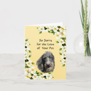 Cartão Simpatia do Scottish Deerhound e do Dogwood