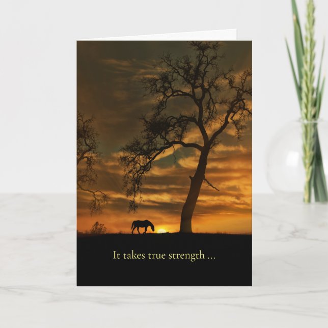 Cartão Simpatia dos cavalos derrubando o cavalo (Frente)