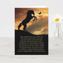 Cartão Simpatia Entristecendo Perda de Um Cavalo Amado