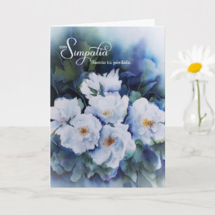 Cartão Simpatia Espanhola Com Flores Azuis