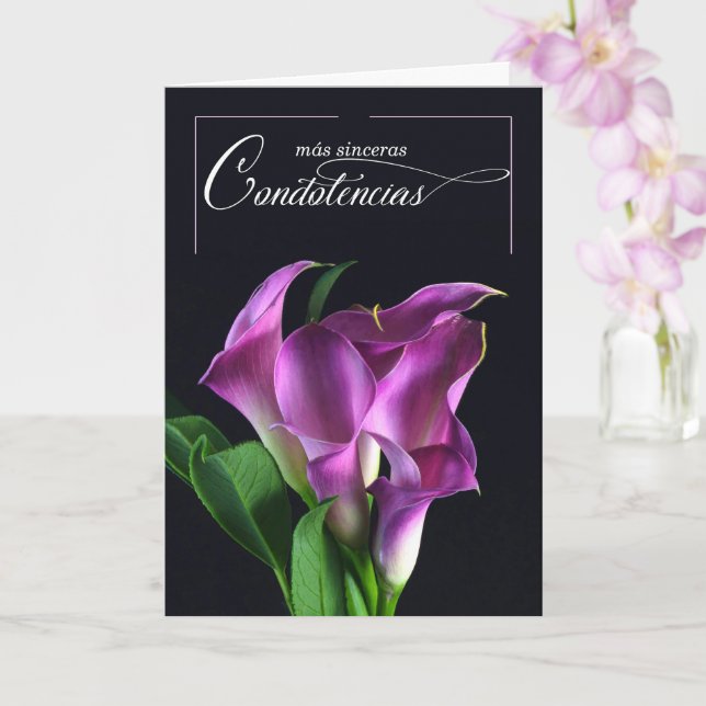 Cartão Simpatia Espanhola Com Simpatia Lírios Roxos (Orquídea)