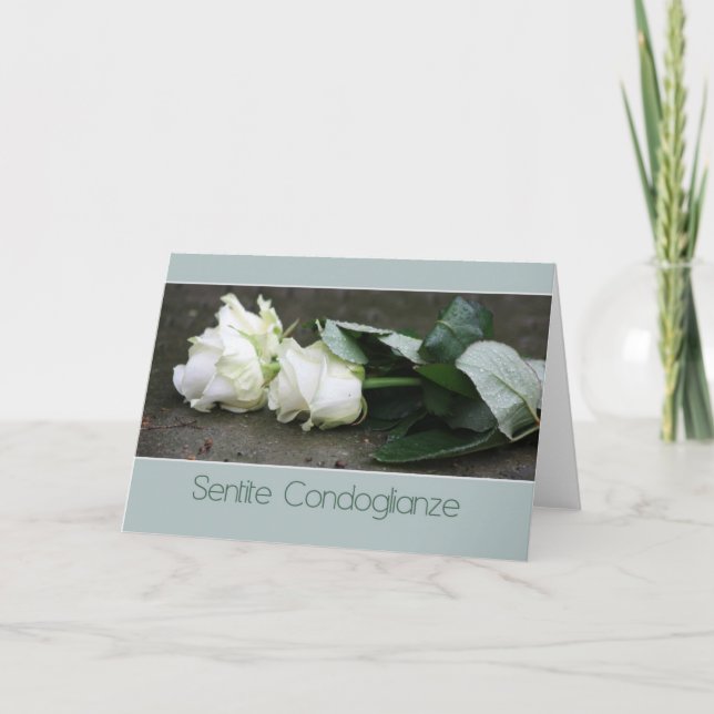 Cartão simpatia italiana Sentite Condoglianze (Frente)