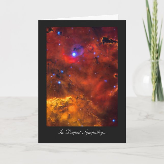 Cartão Simpatia mais profunda, enlutada, (Frente)