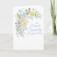 Simpatia Mais Profunda Floral Aquarela Azul Amarel