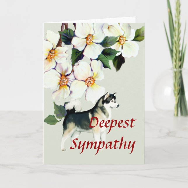 Cartão Simpatia Malamute do Alasca ou perda de poetas (Frente)