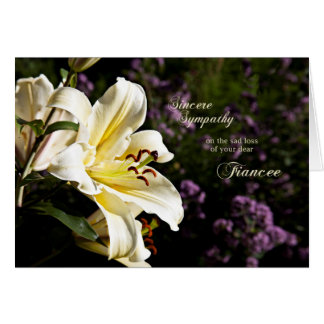 Cartão Simpatia pela morte de uma noiva.
