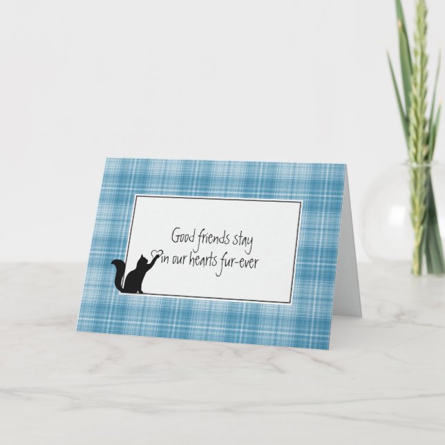 Cartão Simpatia pela perda de gato  (Frente)