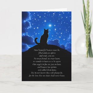 Cartão Simpatia pela Perda de Gato com Gato Olhando para