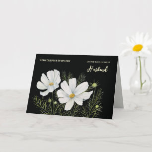 Cartão Simpatia pela Perda do Marido Cosmos Branco