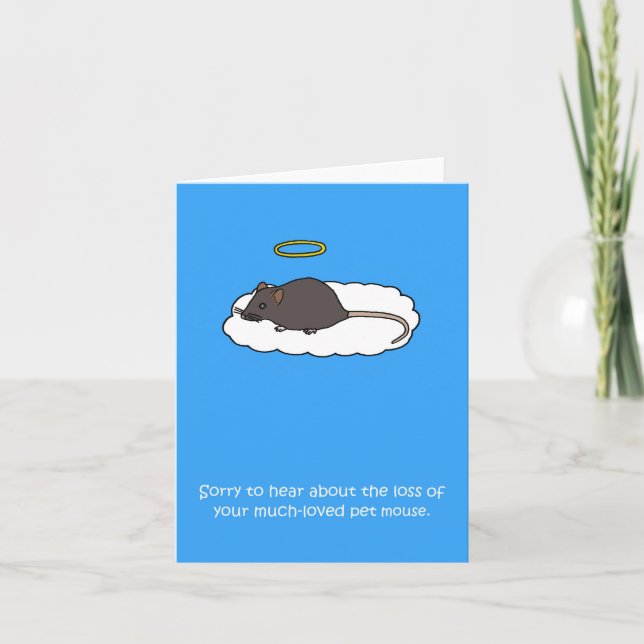 Cartão Simpatia pela perda do rato de Pet Marrom (Frente)