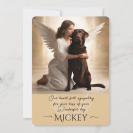 Cartão Simpatia pela perda do seu laboratório de chocolat