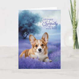 Cartão Simpatia Pet Pembroke Welsh Corgi Cão Lavanda