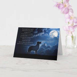 Cartão Simpatia por Cachorro com Poema Espiritual no Céu