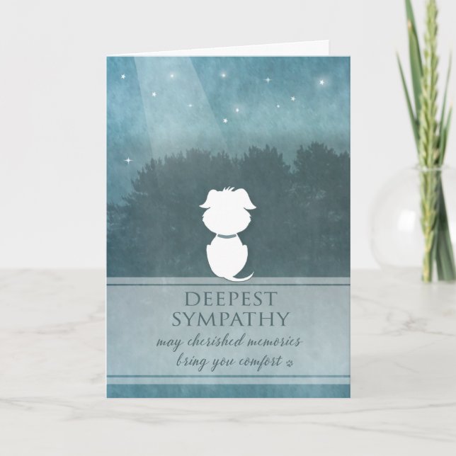 Cartão Simpatia por cães Teal Memórias Cerejadas Trazem C (Frente)