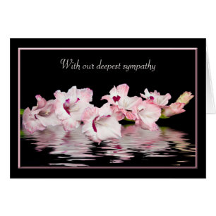 Cartão Simpatia Reflexão Gladiolus Rosa