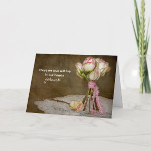 Cartão Simpatia Rose Bouquet no Doily