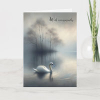 Simpatia Swan Solitário No Misty Lake