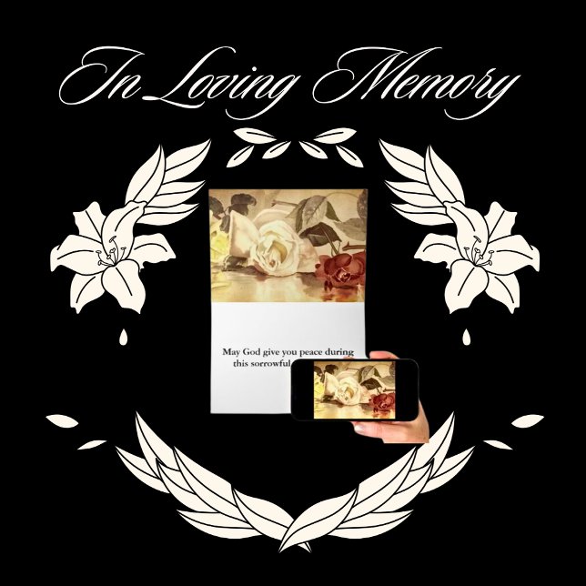 Cartão Simpatia Versa da Bíblia KJV Floral (Floral KJV Bible Verse Sympathy Card)