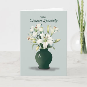 Cartão Simpatia White Lily Green Vase