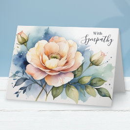 Cartão Simpático Floral em Branco por Dentro