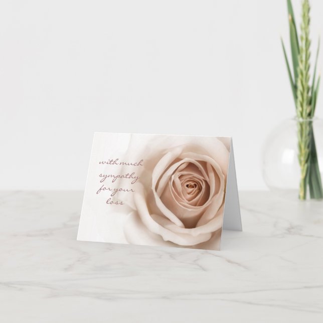 Cartão Simple and Sincere Sympathy Card (Frente)