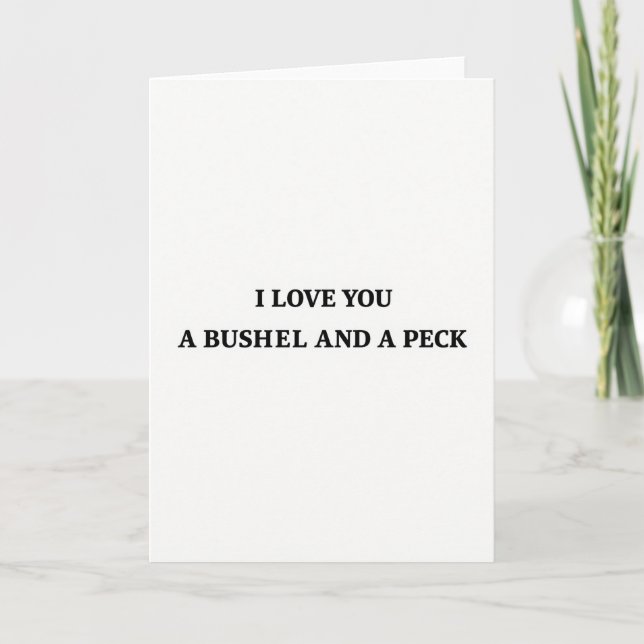 Cartão Simple Bushel Peck Love Card (Frente)