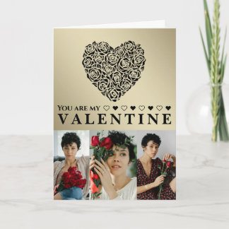 Cartão Simple Elegant Photo Valentine's day