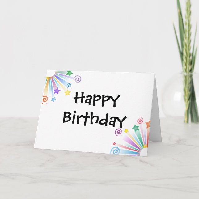 Cartão Simple Happy Birthday Card (Frente)