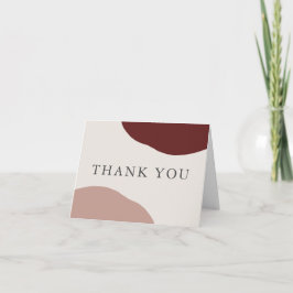 Cartão Simple Modern Artistic Fall Wedding Thank You