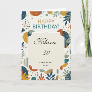 Cartão Simple Modern Birthday Card