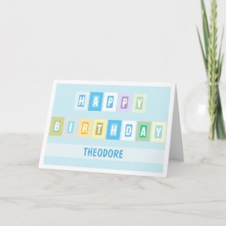 Cartão Simple Modern Bright and Cheery Birthday Card