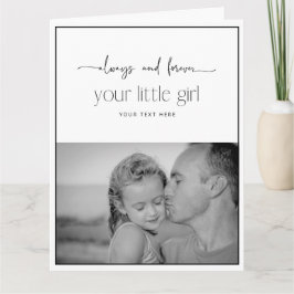 Cartão Simple Photo Birthday Father's Day Card for Dad