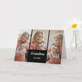 Cartão  Simple Script Grandma Year Est. 3 Photo
