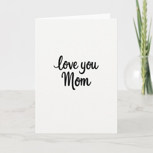 Cartão Simples 'Amo Você Mãe' (Frente)