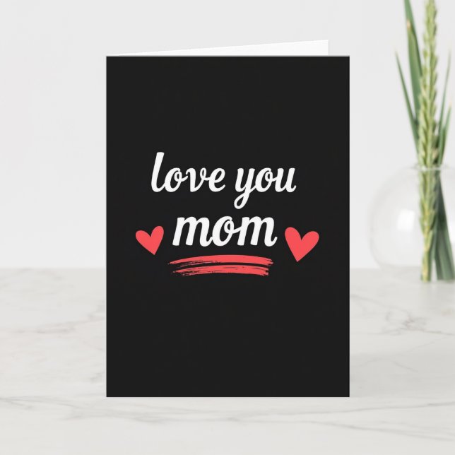 Cartão Simples Amo Você Mamãe (Frente)