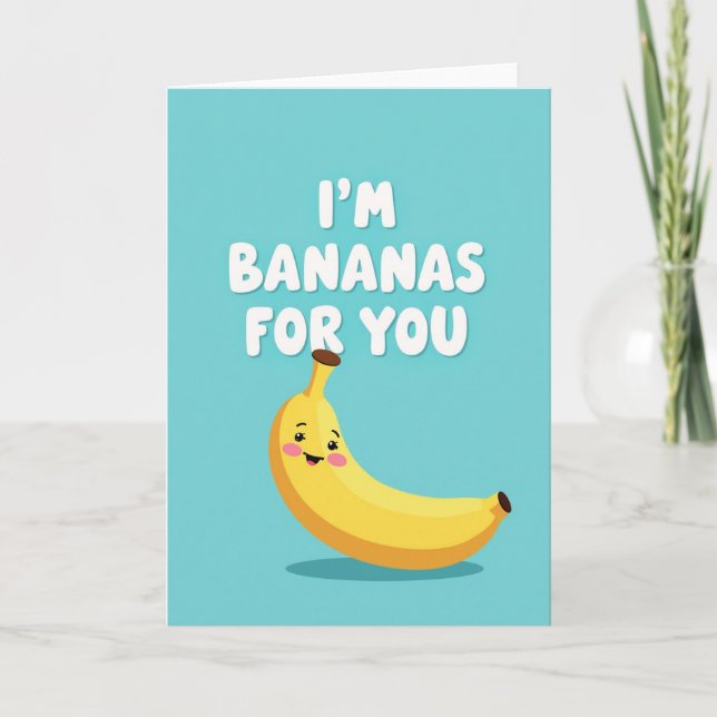 Cartão Simples Bananas Para Você (Frente)