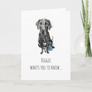 Cartão Simples Black Great Dane personalizou o dia da mãe