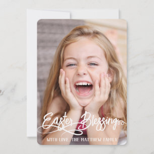 Cartão simples coelhinho de Páscoa simples para fotos bon