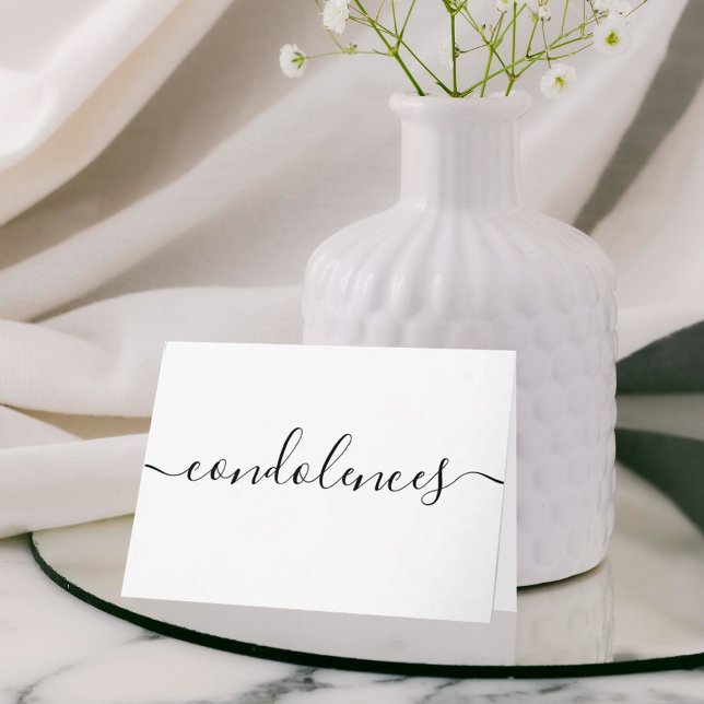 Cartão Simples Condolências (Criador carregado)