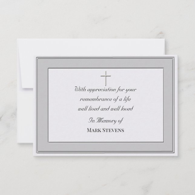 Cartão Simples de Agradecimento por Condescendênci (Frente)